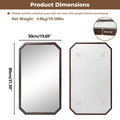 Axyaa Black Walnut Wood Wall Mounted Decorative Mirror