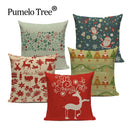 Elk Snowflake Santa Claus Gloves Christmas Pillowcase by Axyaa