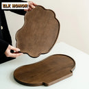 Axyaa Solid Wood Tea Tray for Serving Desserts and Coffee