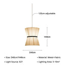 Axyaa Nordic Wabi Sabi Fabric Chandelier: Modern Indoor Lighting Fixture