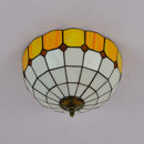 Axyaa Vintage Europe Glass Chandelier Retro Stained Lighting for Home