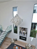 Axyaa Nordic Crystal Chrome Pendant Lamp for Home Decor & Lighting