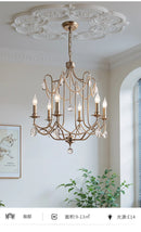 Axyaa Pearl Crystal Lamp: American Retro Villa Silver High-End Living Room, Bedroom, Dining Room