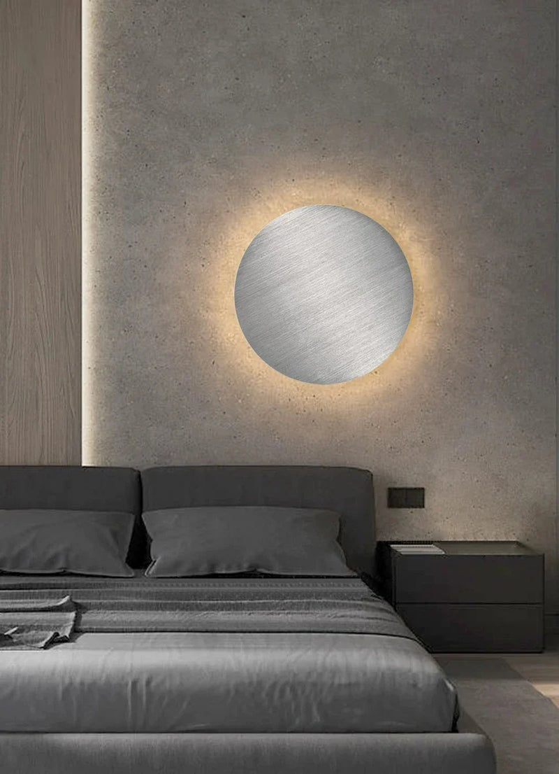 Axyaa Nordic Silver 12w Aluminum Wall Lamp - Simple Bedroom Lighting