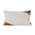 Axyaa Luxe Orange Gray Stitch Pillow for Stylish Living Room Decor