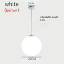Axyaa White Glass Pendant Lamp Nordic Modern Style for Bedroom, Study, Hotel & Home