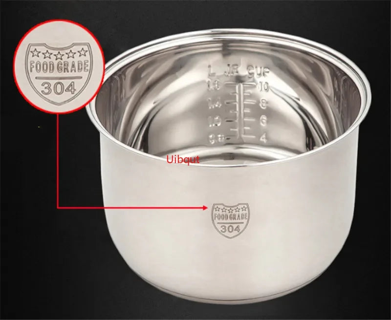 Axya Stainless Steel Non-Stick Rice Cooker Inner Pot Replacement