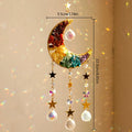 Axyaa Crystal Prism Wind Chimes Rainbow Maker Wall Hanging Room Decor Moon Catchers