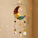 Axyaa Crystal Prism Wind Chimes Rainbow Maker Wall Hanging Room Decor Moon Catchers