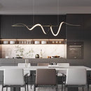 Axyaa LED Long Strip Pendant Chandelier for Dining Room and Bar
