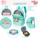 Axyaa Girls School Backpack Set: Bag, Lunch Bag, Pencil Case | Lightweight, Multi-Purpose Daypack