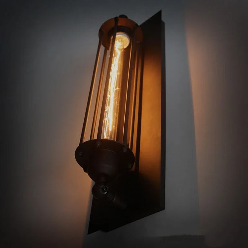 Axyaa Retro Industrial Iron Wall Light for Indoor LED Lighting