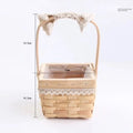 Handwoven Rattan Flower Basket by Axyaa - Versatile Storage & Décor Basket