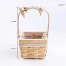 Handwoven Rattan Flower Basket by Axyaa - Versatile Storage & Décor Basket