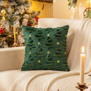 Axyaa Christmas Lanterns Embroidered Pillowcase Cojines, Retro Sofa Pillow Cover, Home Decor