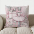 Axyaa Merry & Bright Ballet Girl Pillow Cover for Sofa, Bedroom, Car