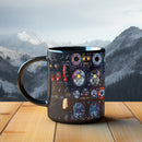 Axyaa Aerospace Aircraft Instrument Panels Coffee Mug Black Ceramic Astronaut Gift