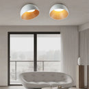 Axyaa Wood Grain Personality LED Ceiling Light for Bedroom, Living Room, Study