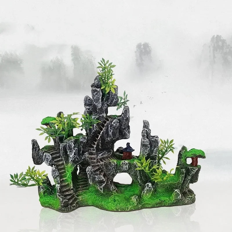 Axyaa Aquarium Rockery Moss Landscaping Decoration
