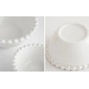 Axya Ceramic Pearl Shell Edge Round Bowl - Kitchen Tableware - Western Dish