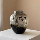 Axyaa Snowy Blue Porcelain Vase - Elegant Glass Flower Vase for Luxury Home Decor