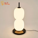 Axyaa Double-head Glass Gourd Table Lamp Marble Base - Modern LED Indoor Lighting