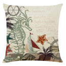 Axyaa Sailing Boat Linen Pillowcase - 45*45cm
