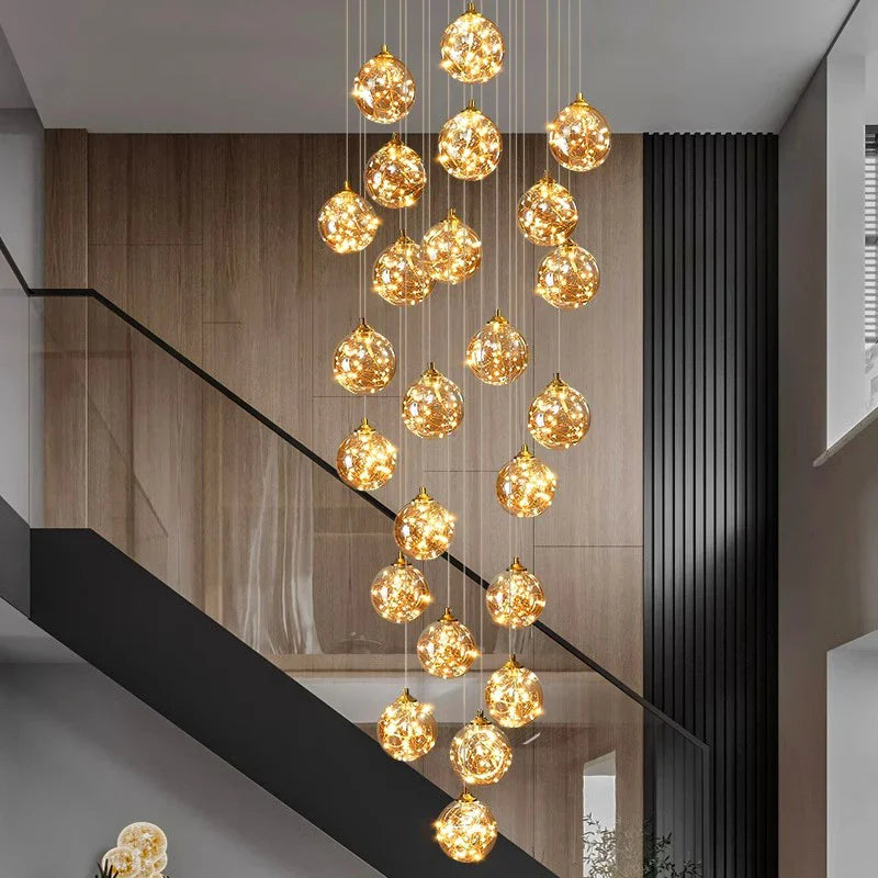Axyaa Nordic Stair Chandelier Living Dining Room Pendant Ceiling Light Indoor Lighting