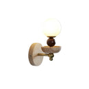 Axyaa Iron Art Wood Wall Light with G9 Bulbs: Nordic Bedroom Decor Lighting