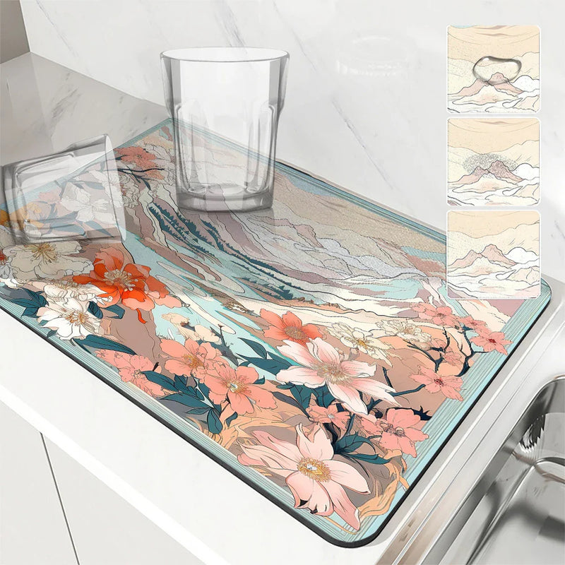 Axyaa Square Absorbent Dry Mat for Plants and Dishes