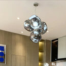 Axyaa Stainless Steel Ceiling Chandelier: Nordic LED Pendant Lamp for Dining & Living Room