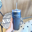 Axyaa Stainless Steel Thermos Bottle with Straw, 700ML Insulation Water Cup