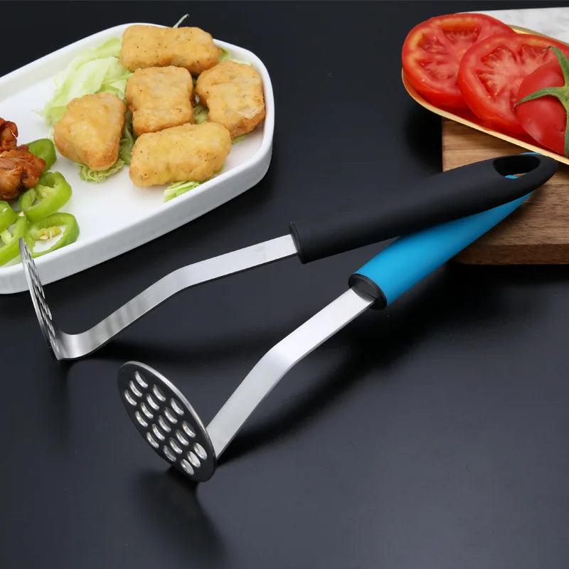 Axyaa Stainless Steel Potato Masher & Garlic Press - Kitchen Juice Maker