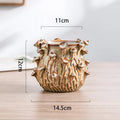 Axyaa Mushroom Tree Stumps Vase: Handmade Garden Planting Pot with Simulated Mushroom Design