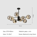 Axyaa Glass Ball Pendant Light for Modern Living and Dining Room Lighting