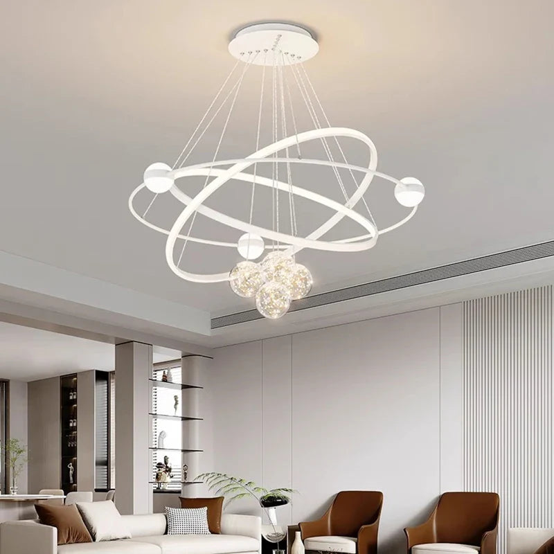 Axyaa Modern LED Chandeliers for Living Room - Indoor Hanging Light for Dining Room