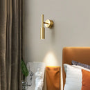 Brass LED Wall Lamp 3 Color Dimming Rotatable For Parlor Bedroom Reading Lighting