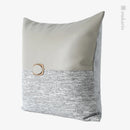 Axyaa Gray Stitching Sofa Pillow with Metal Buckle for Bedroom and Hotel.decor