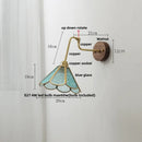 Axyaa Amber Glass LED Wall Lights Pull Chain Switch - Modern Nordic Design