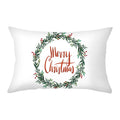 Axyaa Snowman Alphabet Print Pillowcase - Festive Rectangular Cushion Cover