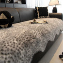 Axyaa Plush Imitation Mink Fur Sofa Cover - Non-Slip Solid Color - Thicken Warm Couch Towel