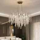 Axyaa Modern Luxury Crystal Chandelier LED Pendant Lamp for Home Decor