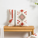 Boho Loop Tufted Tassel Pillow Cover for Home Decor by Axyaa