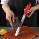 Axyaa Stainless Steel Grater with Plastic Handle - Kitchen Gadget for Cheese, Chocolate, Fruits