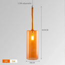 Axyaa Glass Chandelier LED Pendant Light for Modern Restaurant Bar Decor