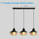Axyaa Glass & Metal Pendant Light: Adjustable Vintage Ceiling Fixture