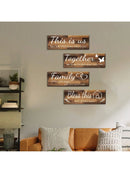 Axyaa This Is Us Together Bless Home Family Rustic Wooden Farmhouse Wall Decor