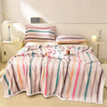 Axyaa Leaf Print Flannel Blanket: Soft Plush Bedspread for Sofa & Bed