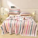 Axyaa Leaf Print Flannel Blanket: Soft Plush Bedspread for Sofa & Bed