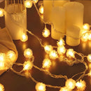 Axyaa Furry Snowball String Lights for Wedding Party Decoration